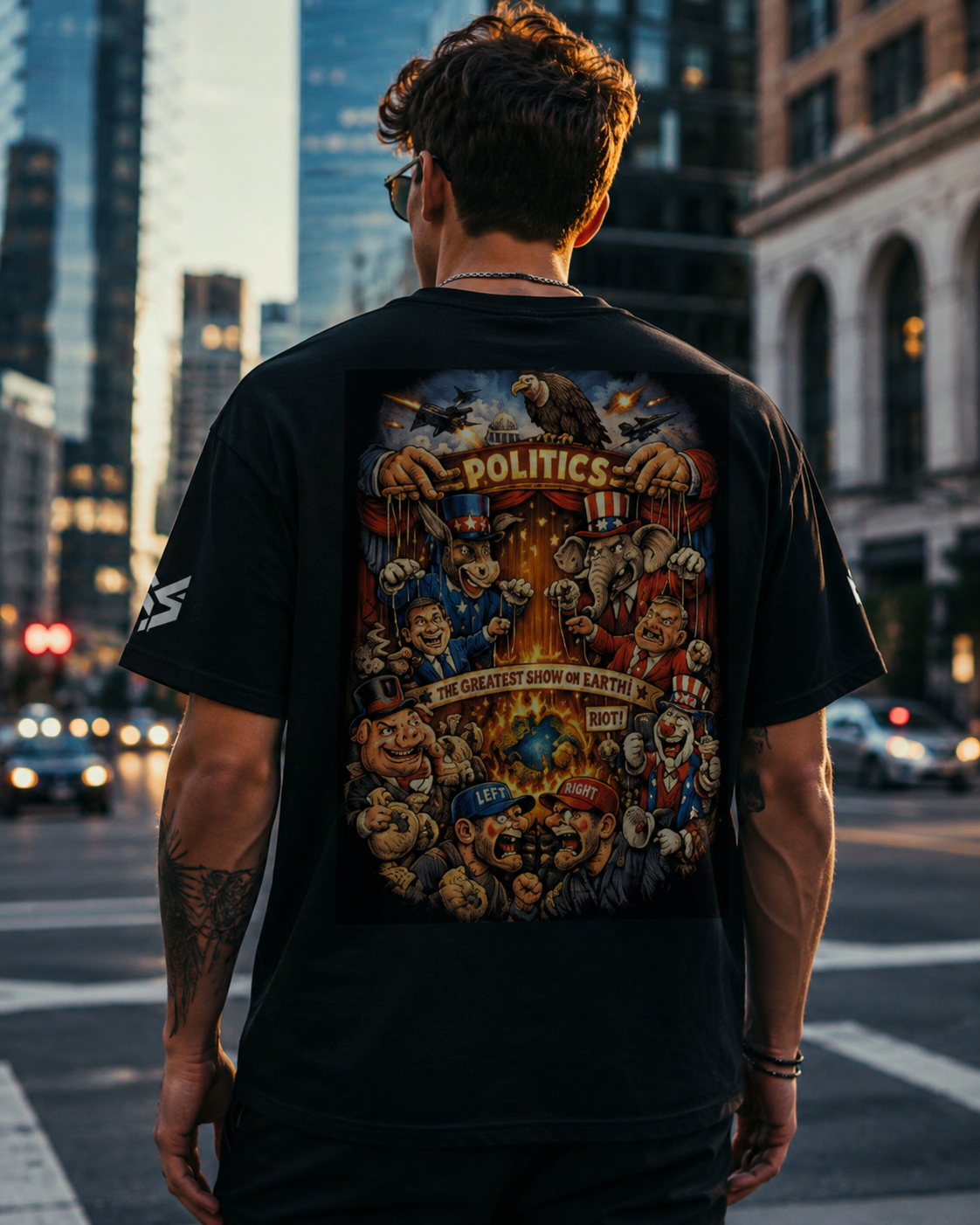 Politics – The Greatest Show Tee // 100% Baumwolle